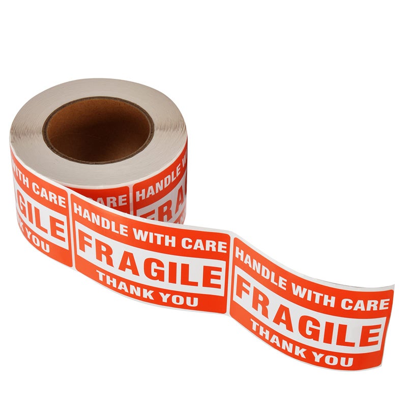 9527 Product 2'' x 3'' Fragile Stickers with Care Warning - Shipping Labels Stickers,500 Labels/Roll, 1 Roll - Image 4